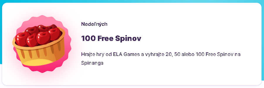 nedelny bonus free spiny